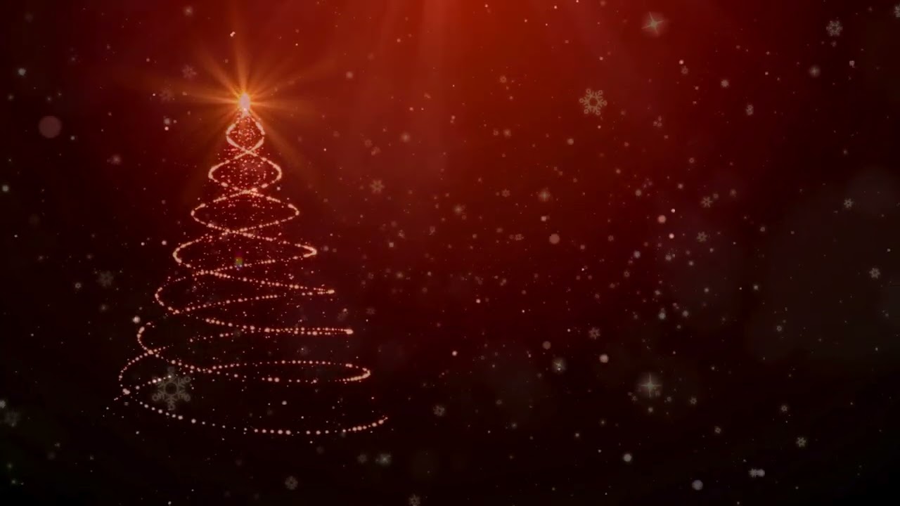 4K - 10 Minute Christmas Tree Snowflake Background | Free Stock Footage