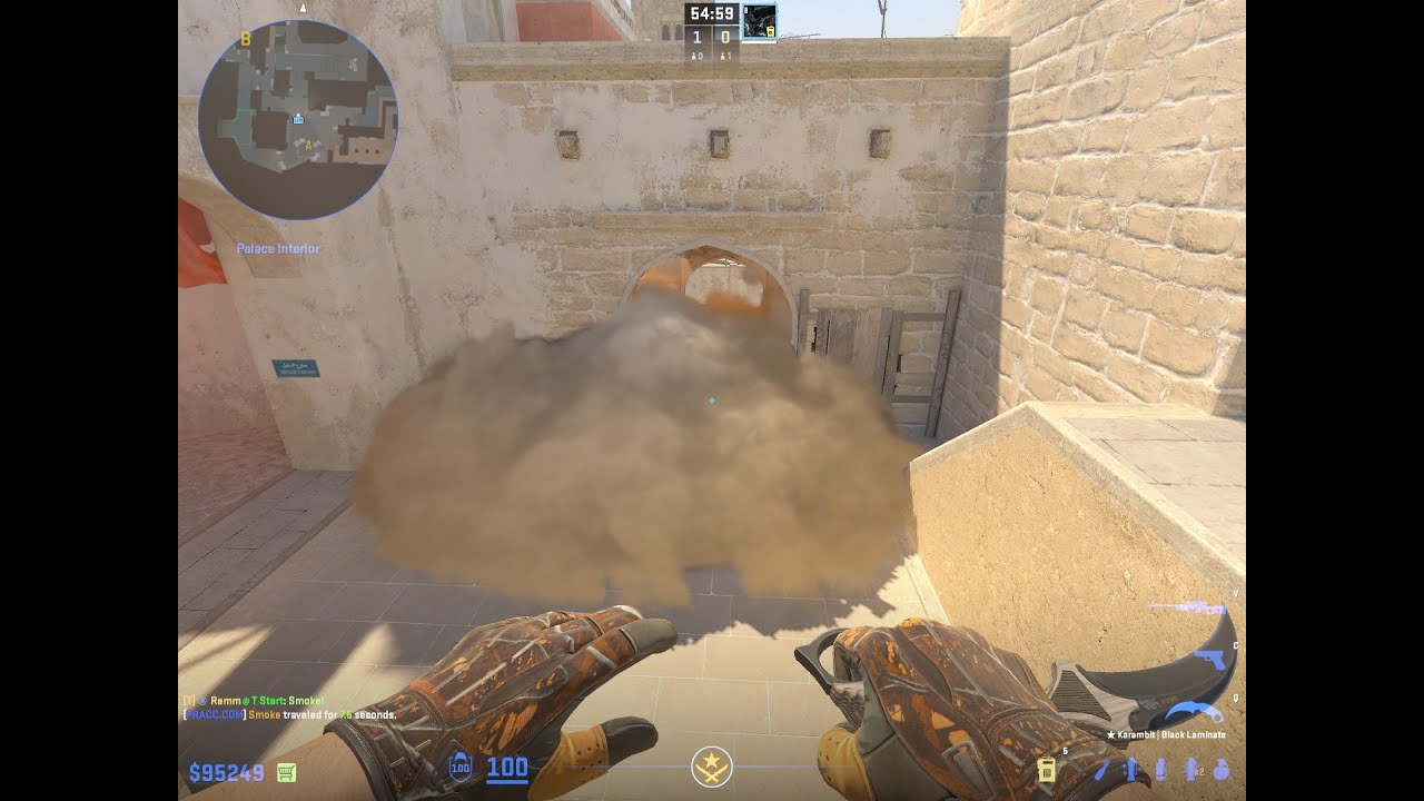 Top con smoke from back Palace / A lobby