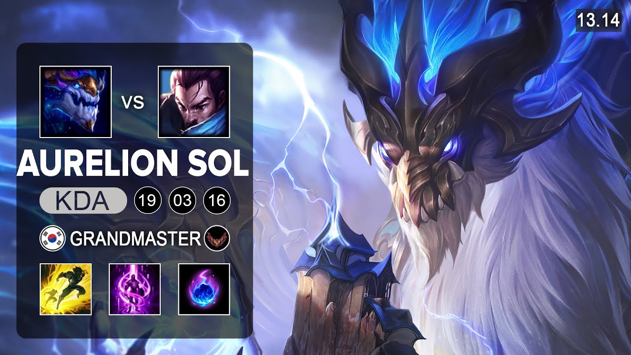 Aurelion Sol vs Yasuo Mid - KR Grandmaster - Patch 13.14 Season 13