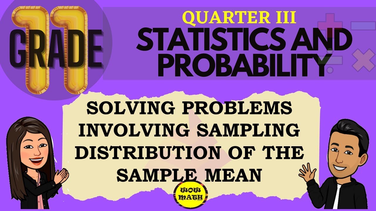 SOLVING PROBLEMS INVOLVING SAMPLING DISTRIBUTION OF THE SAMPLE MEAN ||SHS STATISTICS AND PROBABILITY