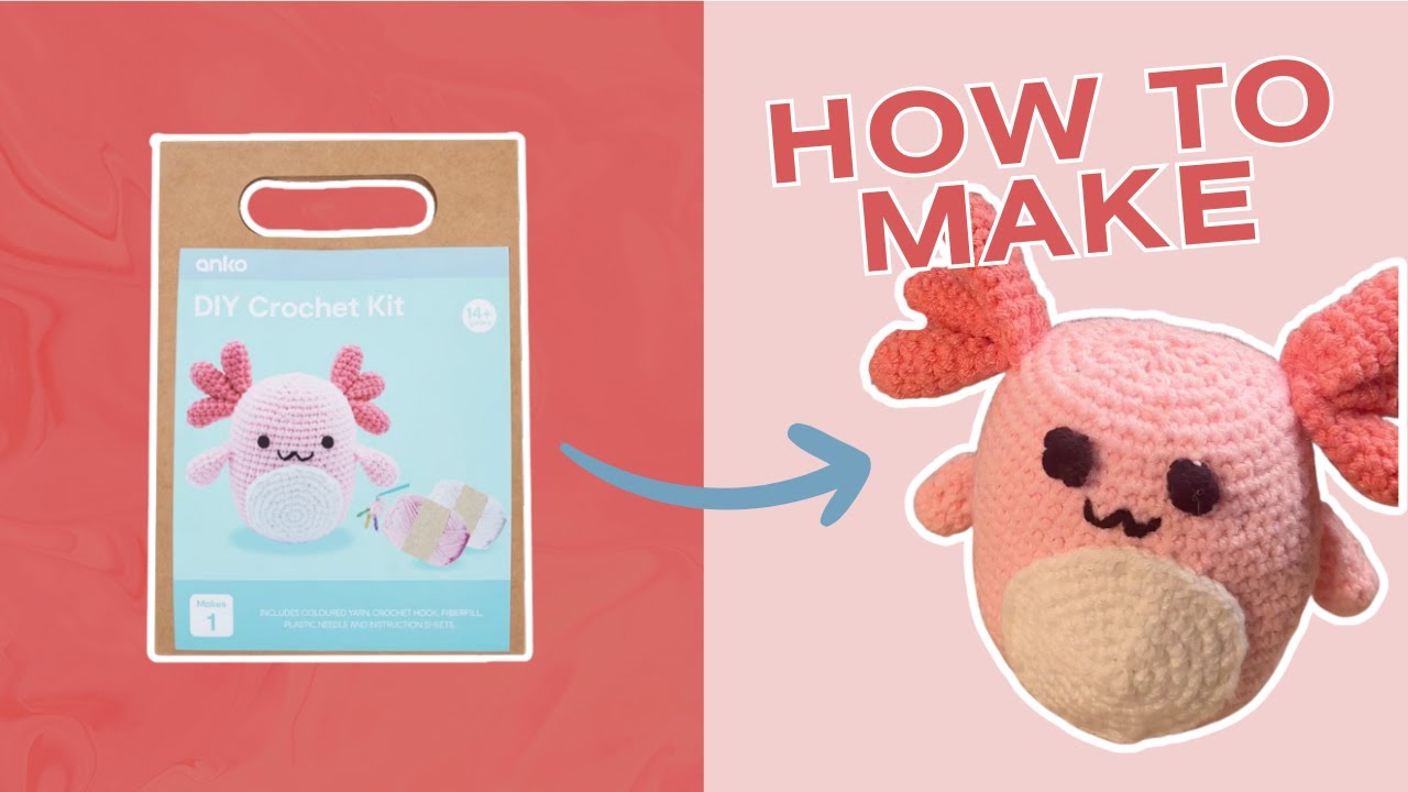 Набор для вязания крючком аксолотля от Kmart — как сделать #kmartaustralia #crochetforbeginners