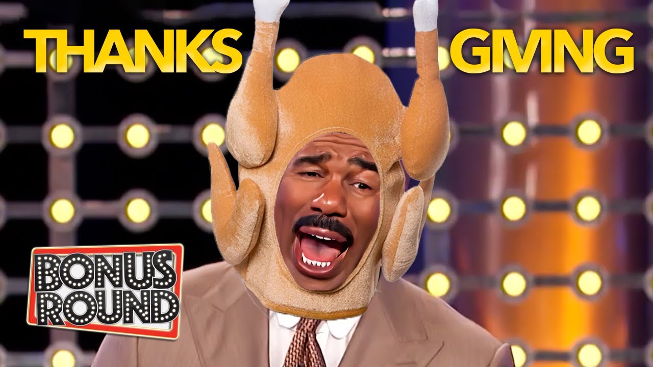 Thanksgiving Family Feud! Steve Harvey Loses It Over These Answers!