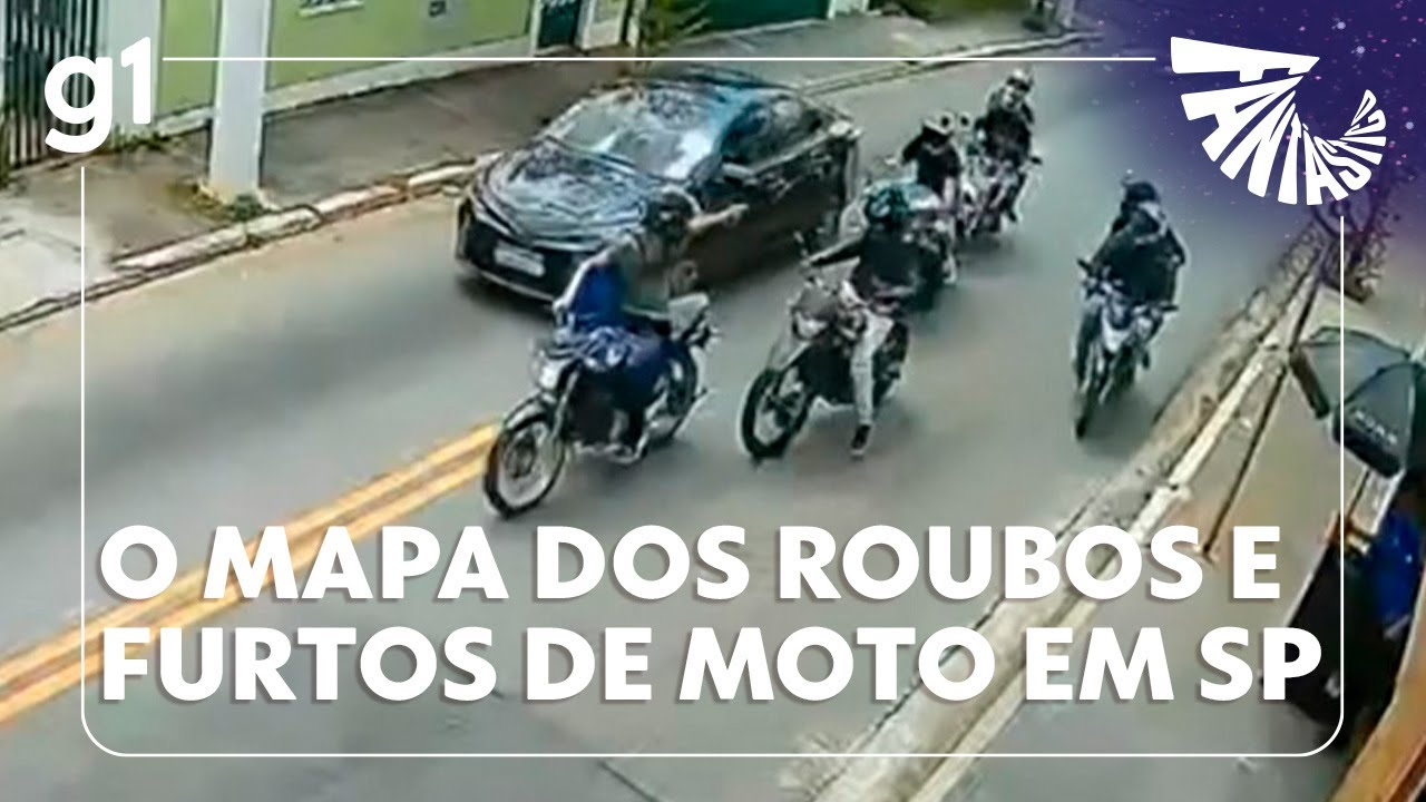 Veja um raio-x inédito com o mapa dos roubos e furtos de moto em São Paulo #g1 #notícias