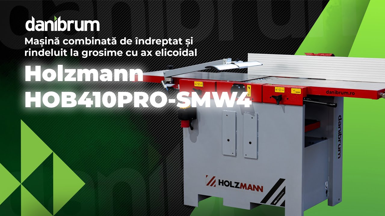Mașină de îndreptat și rindeluit la grosime cu ax elicoidal - Holzmann HOB410PRO-SMW4
