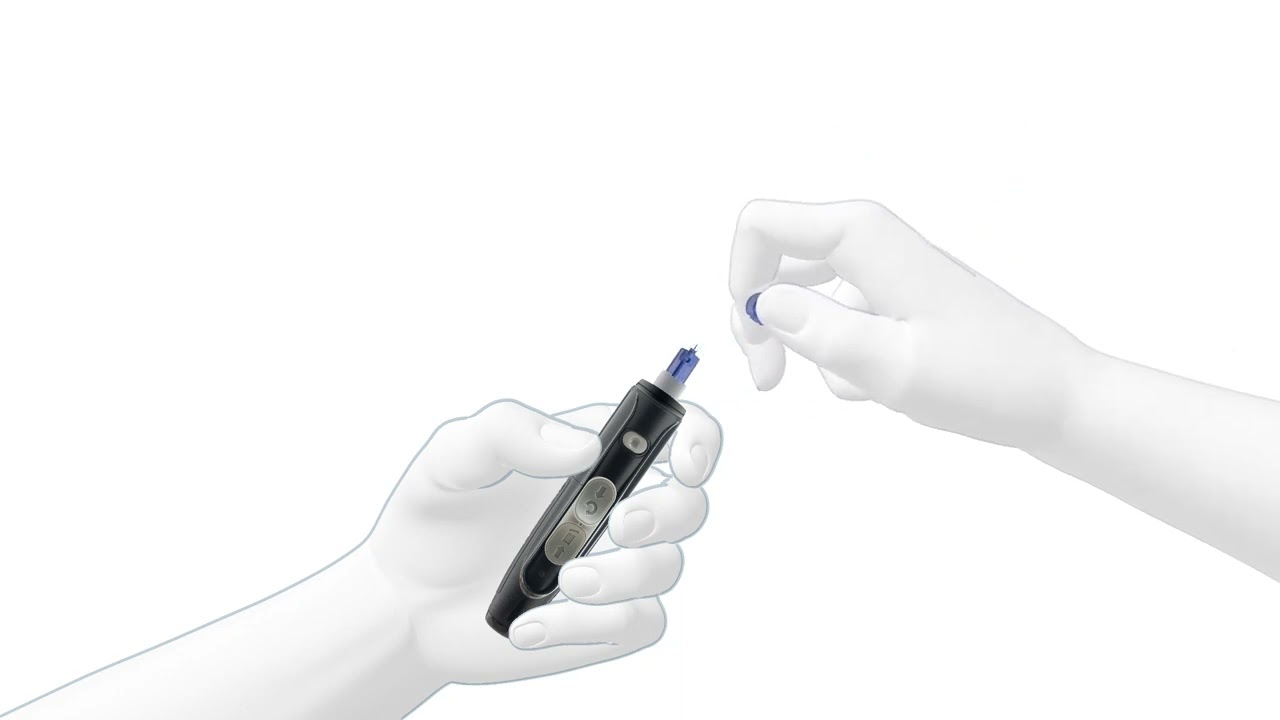 Taking a test with Philips Connected Blood Glucose Monitor