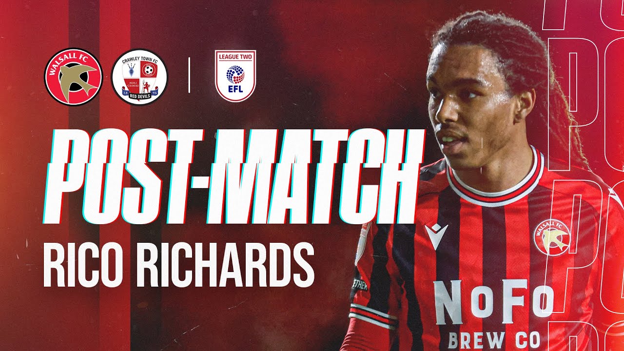 Post-match: Rico Richards reacts to draw against Crawley Town