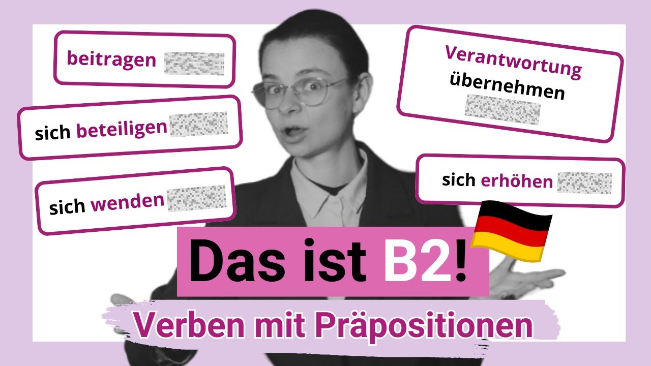 Diese Verben mit Präpositionen MUSST du auf B2 kennen| Mini-Unterricht mit Yuliia | #präpositionen