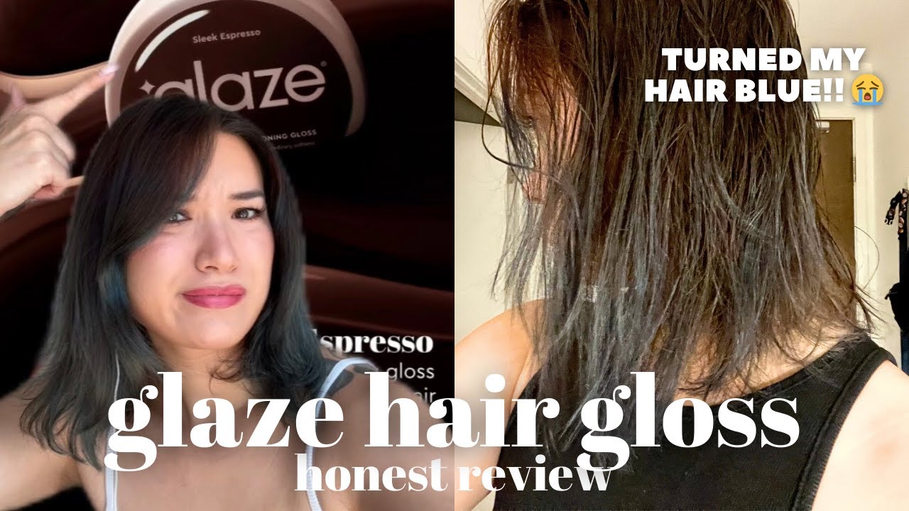 WATCH THIS BEFORE TRYING THE  VIRAL GLAZE HAIR GLOSS 😱 beware it turned my hair blue 😭