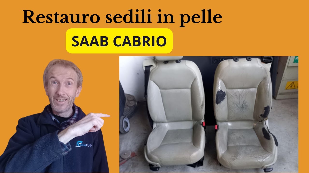 🔴 Restauro sedili in pelle e finta pelle SAAB CABRIO 🔴