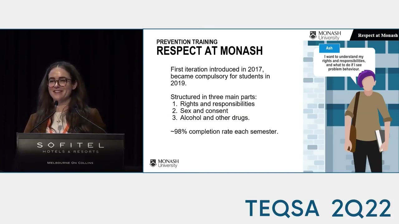 #TEQSA22 Comprehensive training for staff and students (Safeguarding Student Wellbeing seminar)