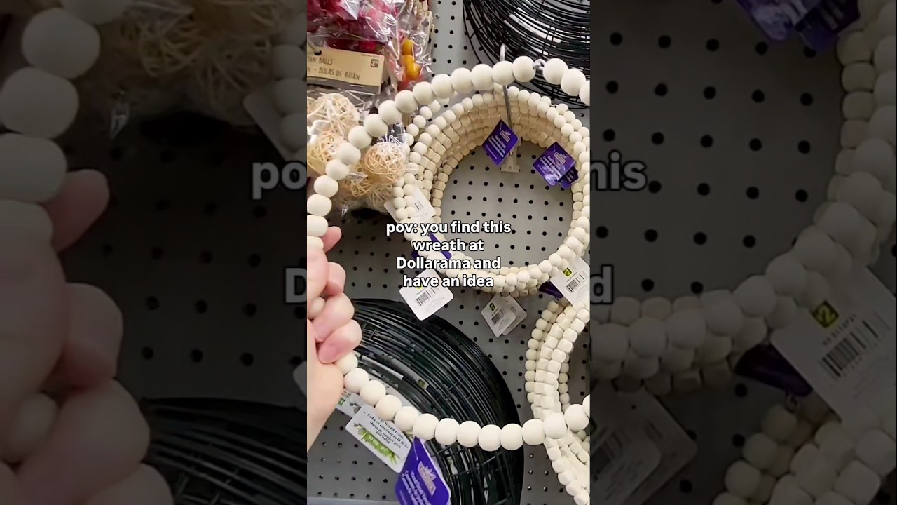 💝 Transform a Dollarama beaded wreath into sweet Valentine's Day decor! #diydecor