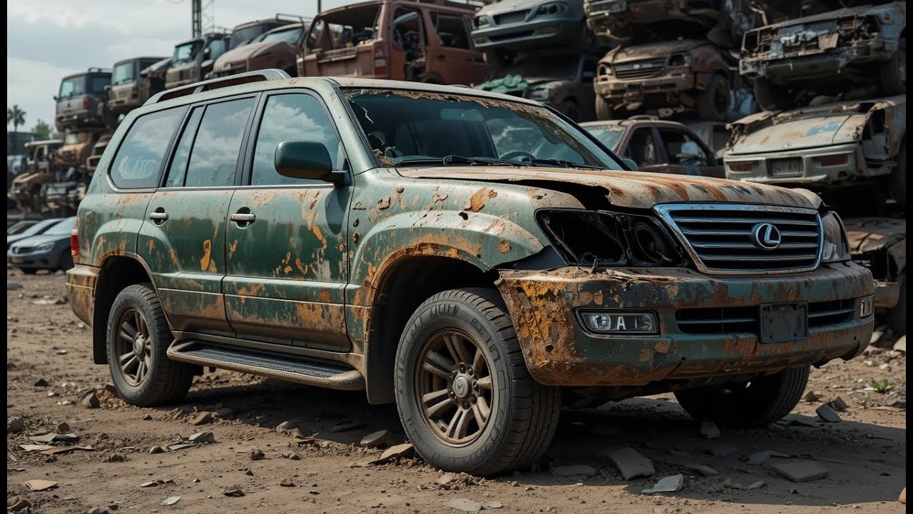 Restoring 2005 Toyota Land Cruiser LC100 after 500,000km From Scrap Yard