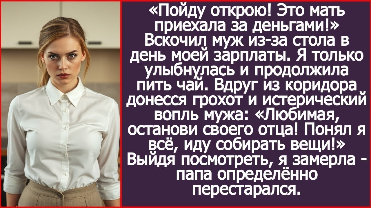 «Пойду открою! Это мать приехала за деньгами!» Вскочил муж из-за стола в день моей зарплаты.