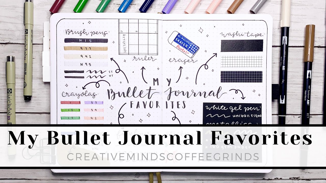 ИЗБРАННОЕ BULLET JOURNAL 2021 || Канцелярские принадлежности первой необходимости для Bujo