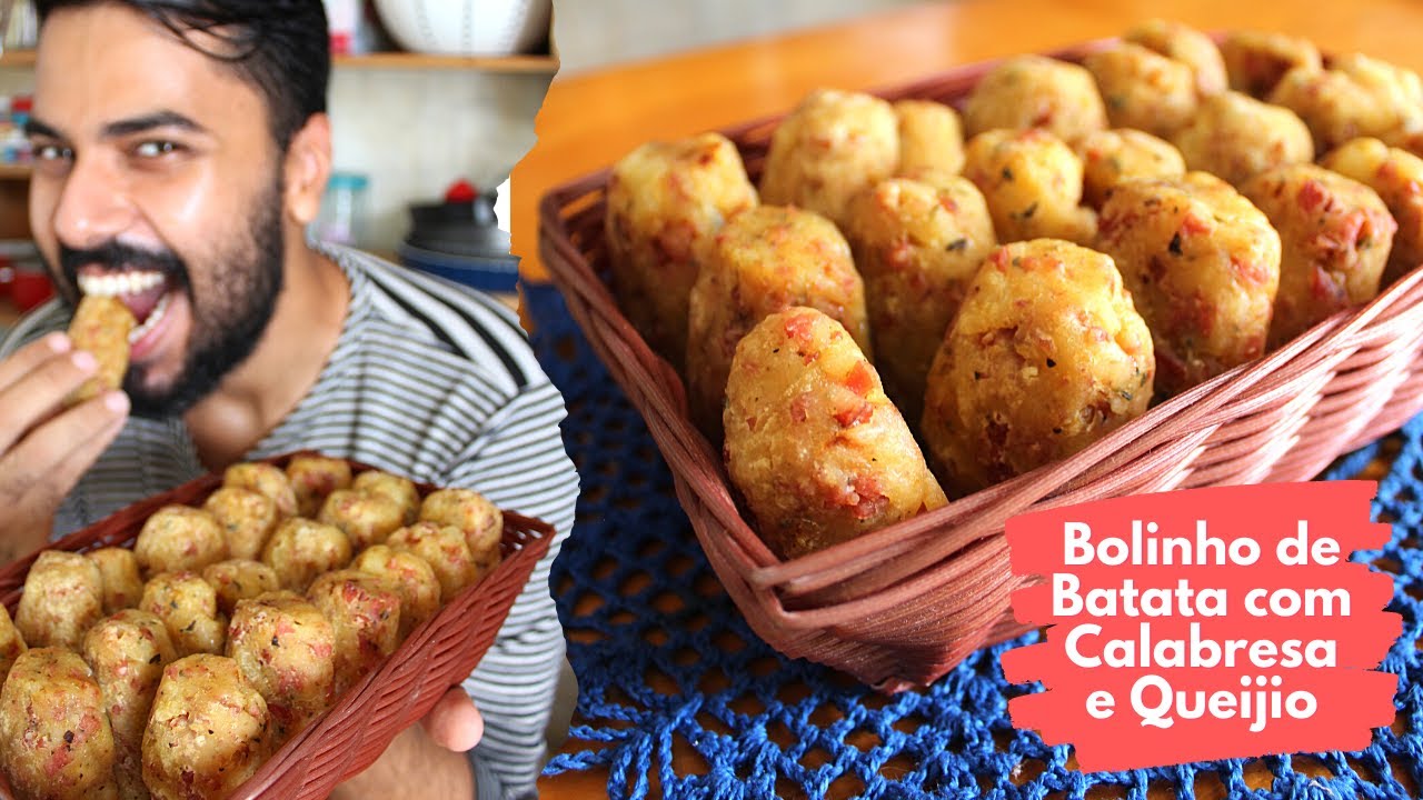 Bolinho de Batata com Calabresa e Queijo - Receitas da Saúde Mental