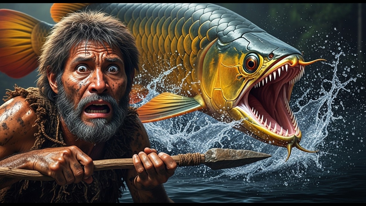 Life 2.3M Years Ago: Homo Habilis vs Giant Arowana Ancestors – The Deadliest Encounter
