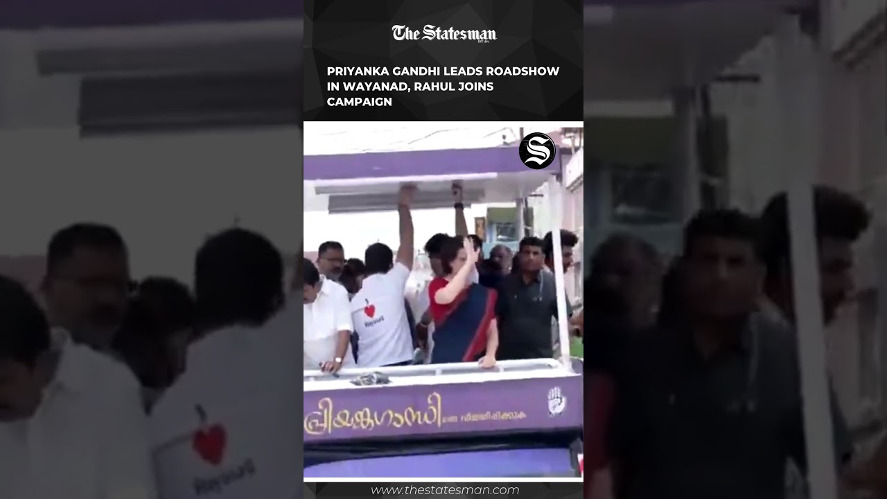 Priyanka Gandhi Leads Roadshow in Wayanad, Joined by Rahul Gandhi in High-Energy Campaign Event