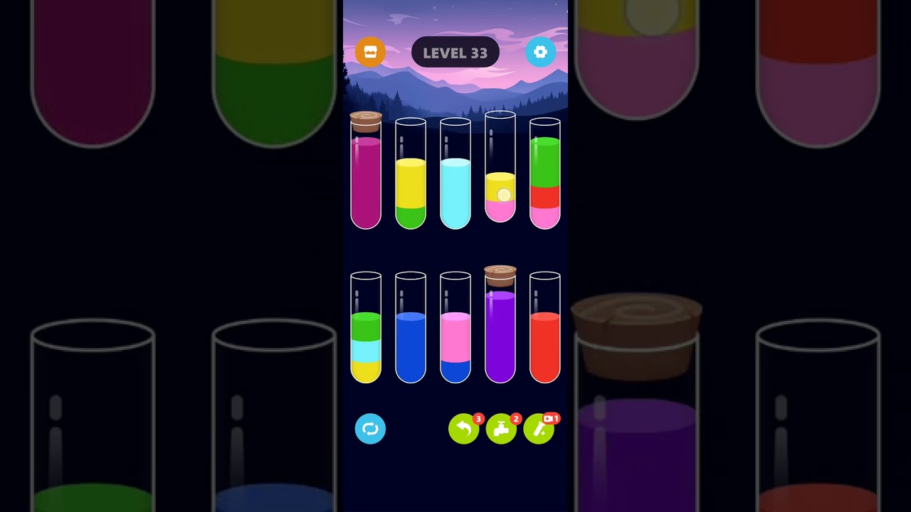 Water Sort Master Level 31- 35 Walkthrough Solution 