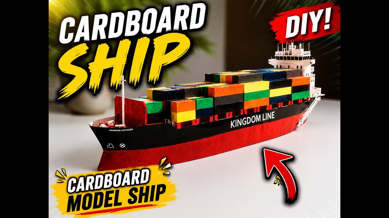 How to Build a Cardboard Model Containership - DIY