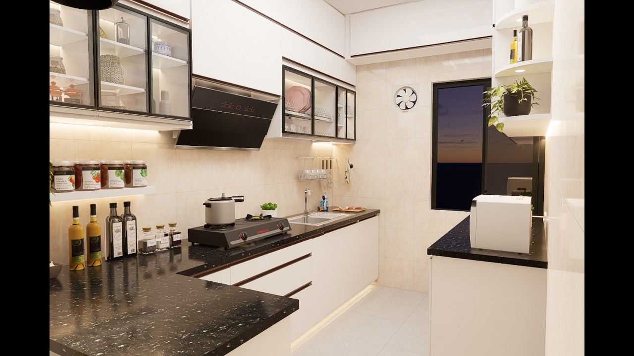 Modern Kitchen Interior Design | 3D Walkthrough & Visualization | MM Sustainable Design