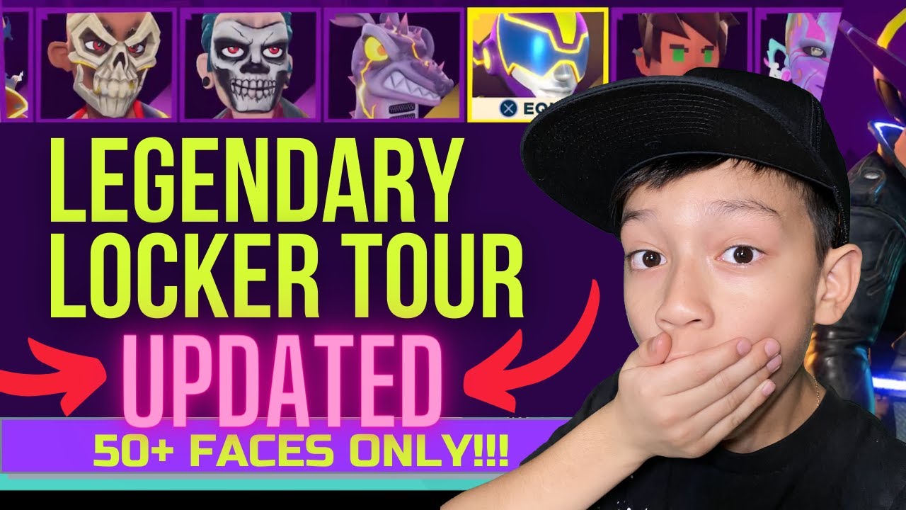 Knockout City LOCKER TOUR 50+ FACES ONLY!