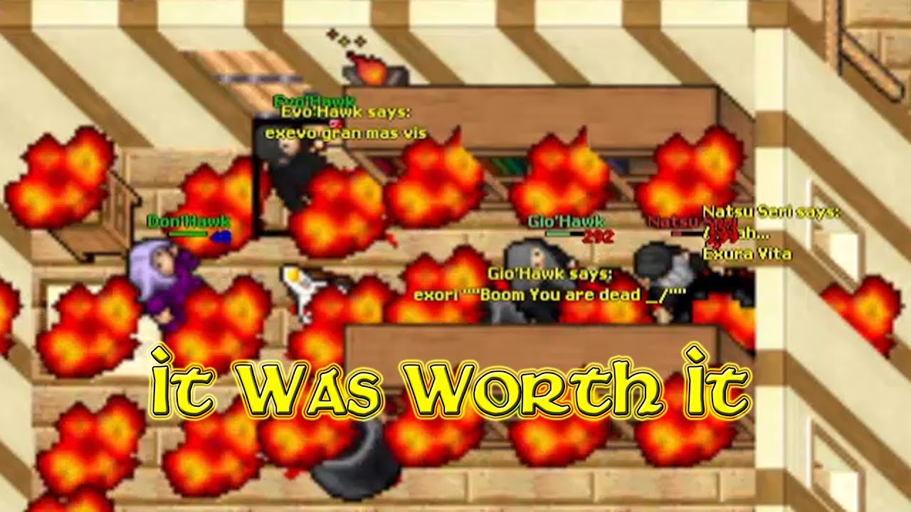 How 51 EK with Friends Took Down Redskulled 93 MS! (Obsidia 2006 - RL Tibia 7.6) Gio'Hawk