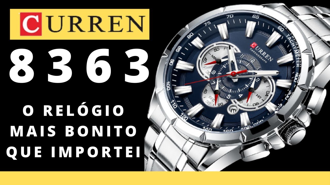 Curren 8363 Rel&oacute;gio Original Vendido No Aliexpress e Shopee &eacute; Bom ? Vale a Pena ? Unboxing e Review