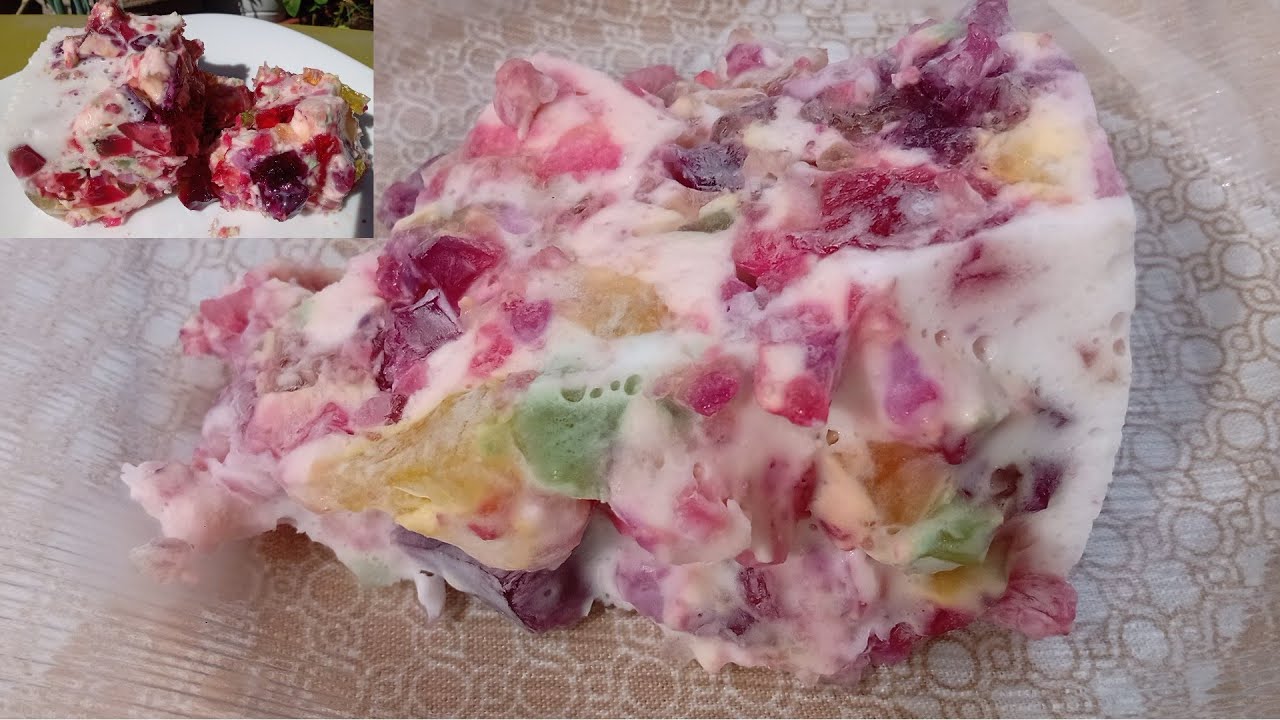Gelatina colorida cremosa que derrete na boca e dá água na bocaaa🤤🍓🍇🍋✨❀♥‿♥🌺💞🍓🍇🍒｡✿‿✿｡💞🌺🍉🍋🥭🍍🍬🍮🍨🍧✨💖🤤🌈💫🌻