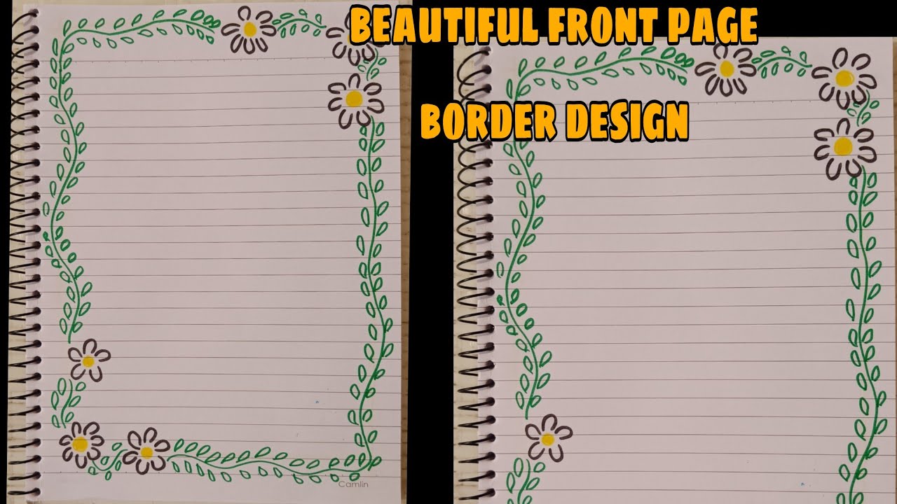Beautiful border design for front page 🌸🌷 ।। Front page border।। 