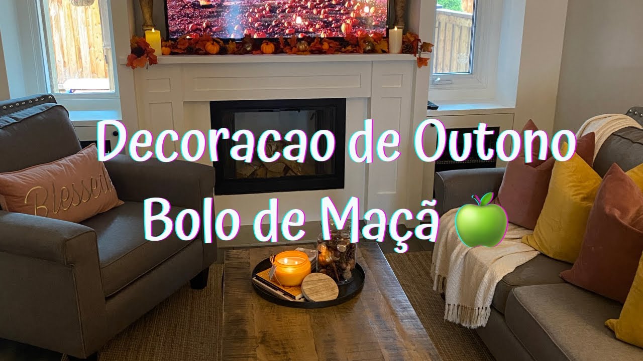 Decoracao de Outono/Bolo de Maçã #outono #falldecor #fallrecipes #bolodemaçã