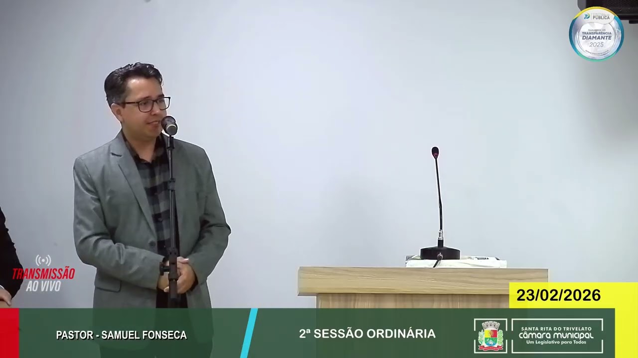 2ª Sessão Ordinária de 2026.  Assista na íntegra. 23/02/2026.