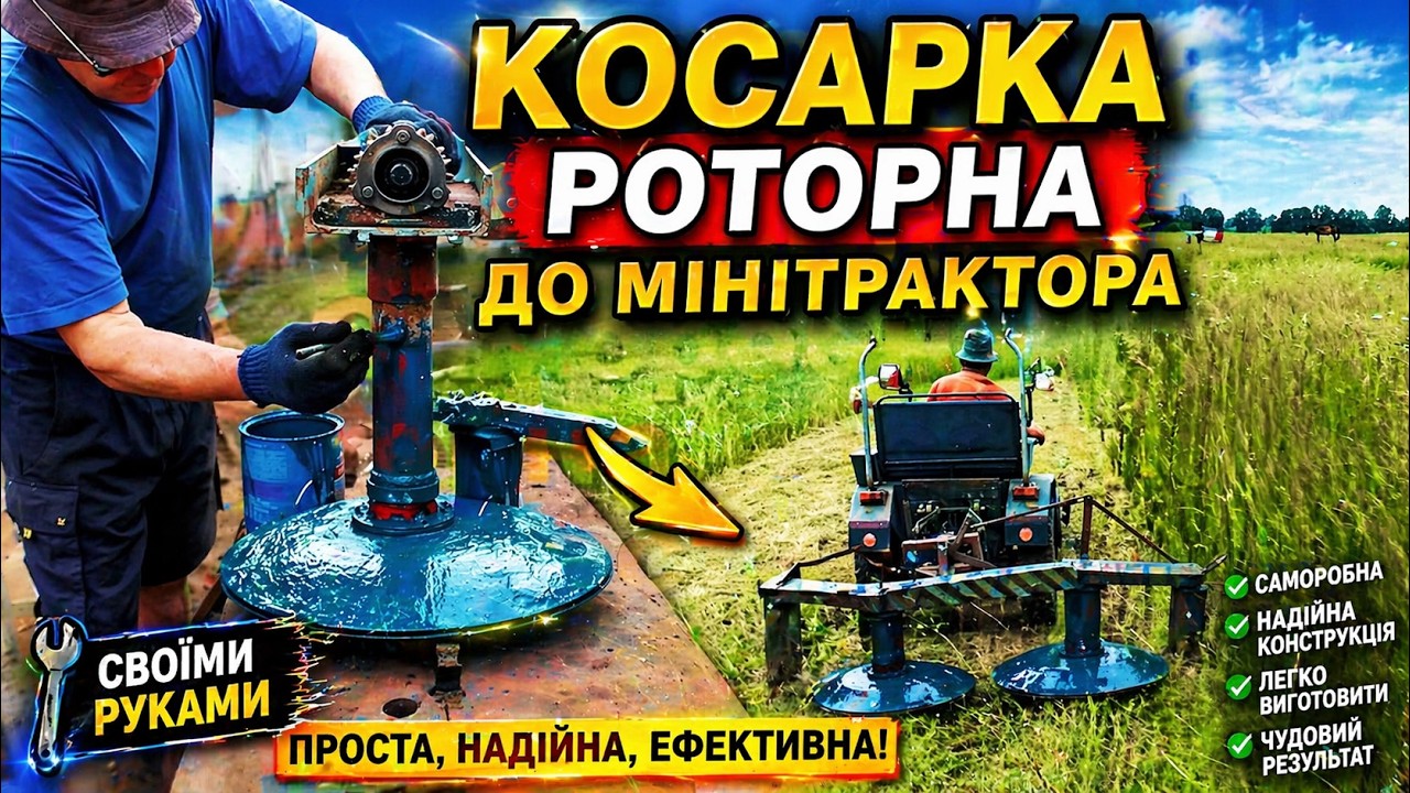 Косарка роторна до мінітрактора  Частина №1