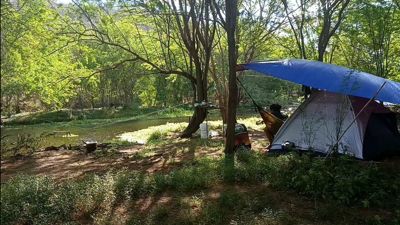 ACAMPAMENTO RELAXANTE NA BEIRA DO RIO - PAZ, SOSSEGO, E COMIDA BOA. PARTE 1/2