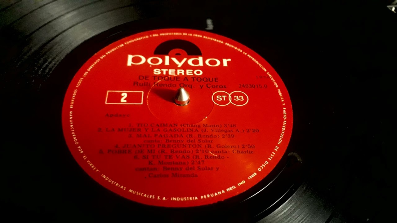 Rulli Rendo, Orquesta y Coros – De Toque A Toque LP/ Lado B