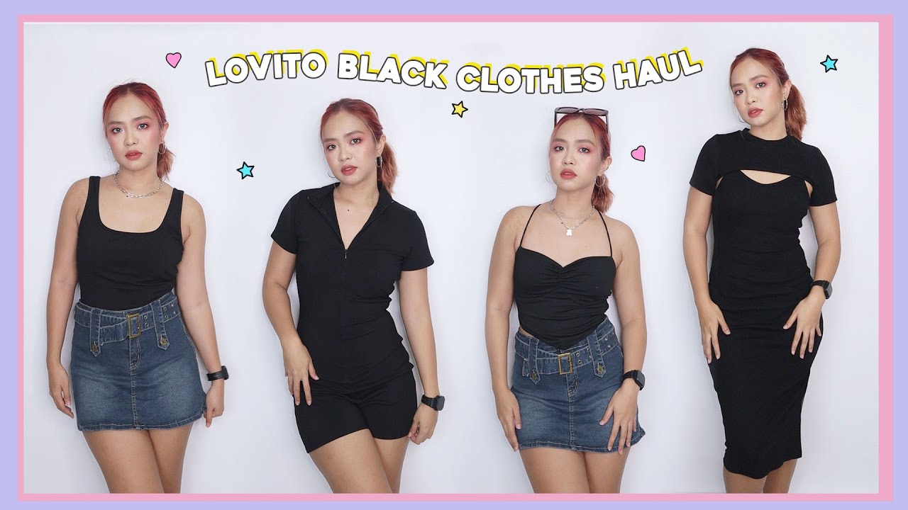 LOVITO BLACK CLOTHES + ACCESSORIES HAUL  | phonycore 2022 (Philippines)
