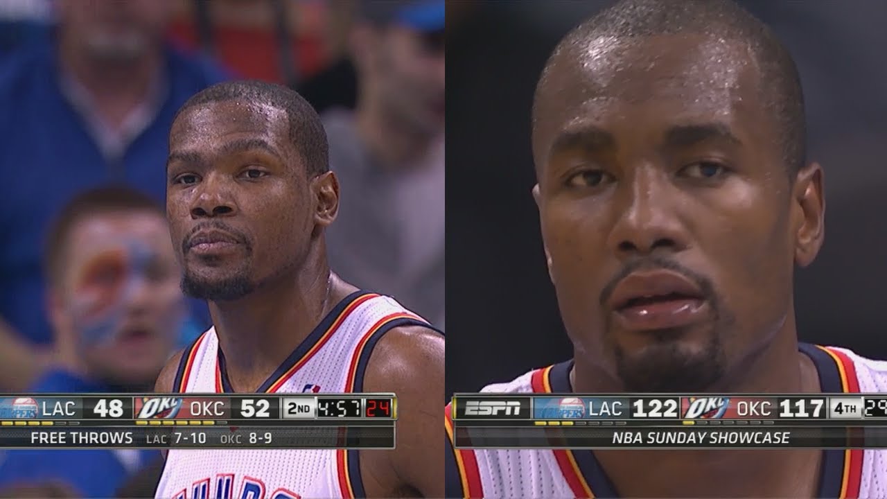 2014.02.23 - Kevin Durant & Serge Ibaka Full Combined Highlights vs Clippers