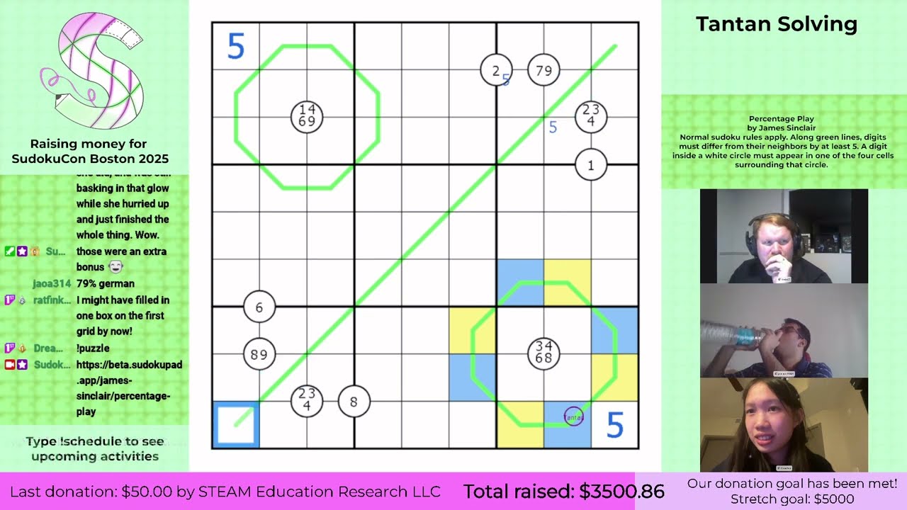 SudokuCon Live 2023: Speed Solving with Tantan Dai
