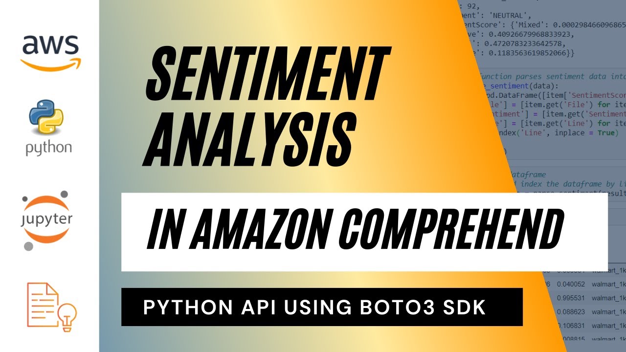 Sentiment Analysis in Amazon Comprehend Using Python API and BOTO3 Package