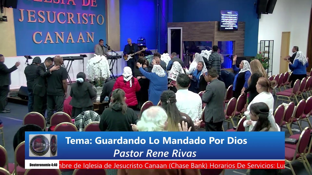 Pastor: Rene Rivas      Tema: Guardando Lo Mandado Por Dios Texto: Deuteronomio 4:40