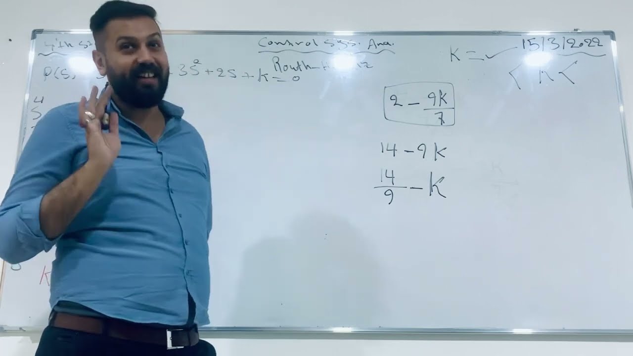 تكمله المحاضره الاولى من الفصل الثاني لماده س ابراهيم routh hurwitz ملزمه :7