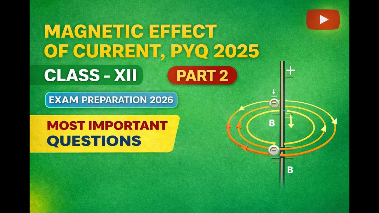 Magnetic Effect of Current | Class 12 CBSE | PYQ 2025 | Physics Board Questions