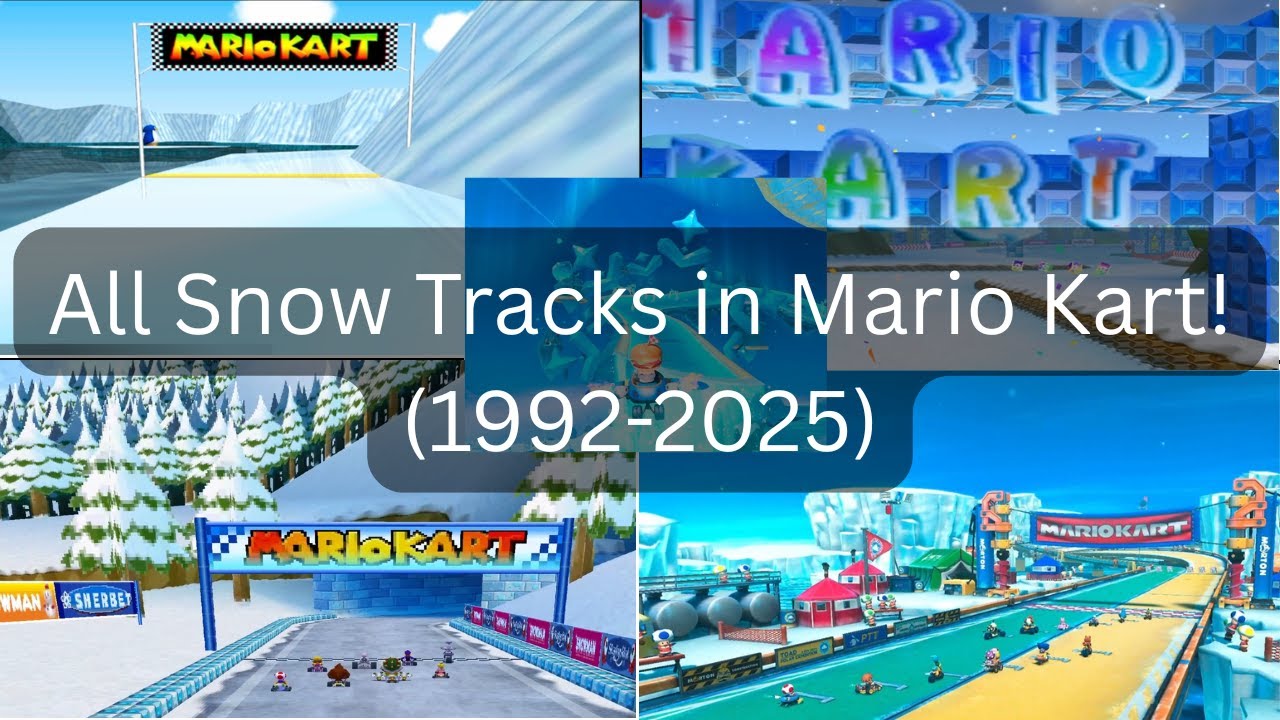 Evolution of Snow Tracks in Mario Kart! (1992-2025)