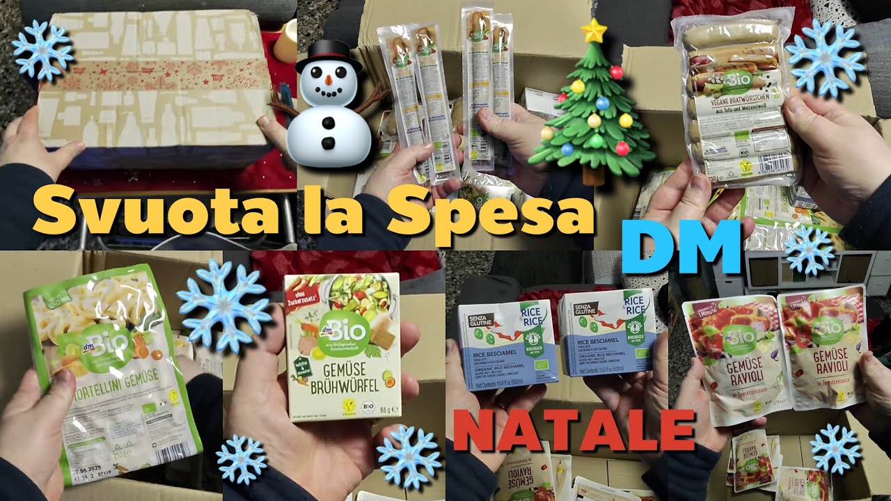 Svuota la Spesa 👉 Unboxing Spesa DM 🎄 | Il nostro Men&ugrave; Vegano per Natale e Capodanno