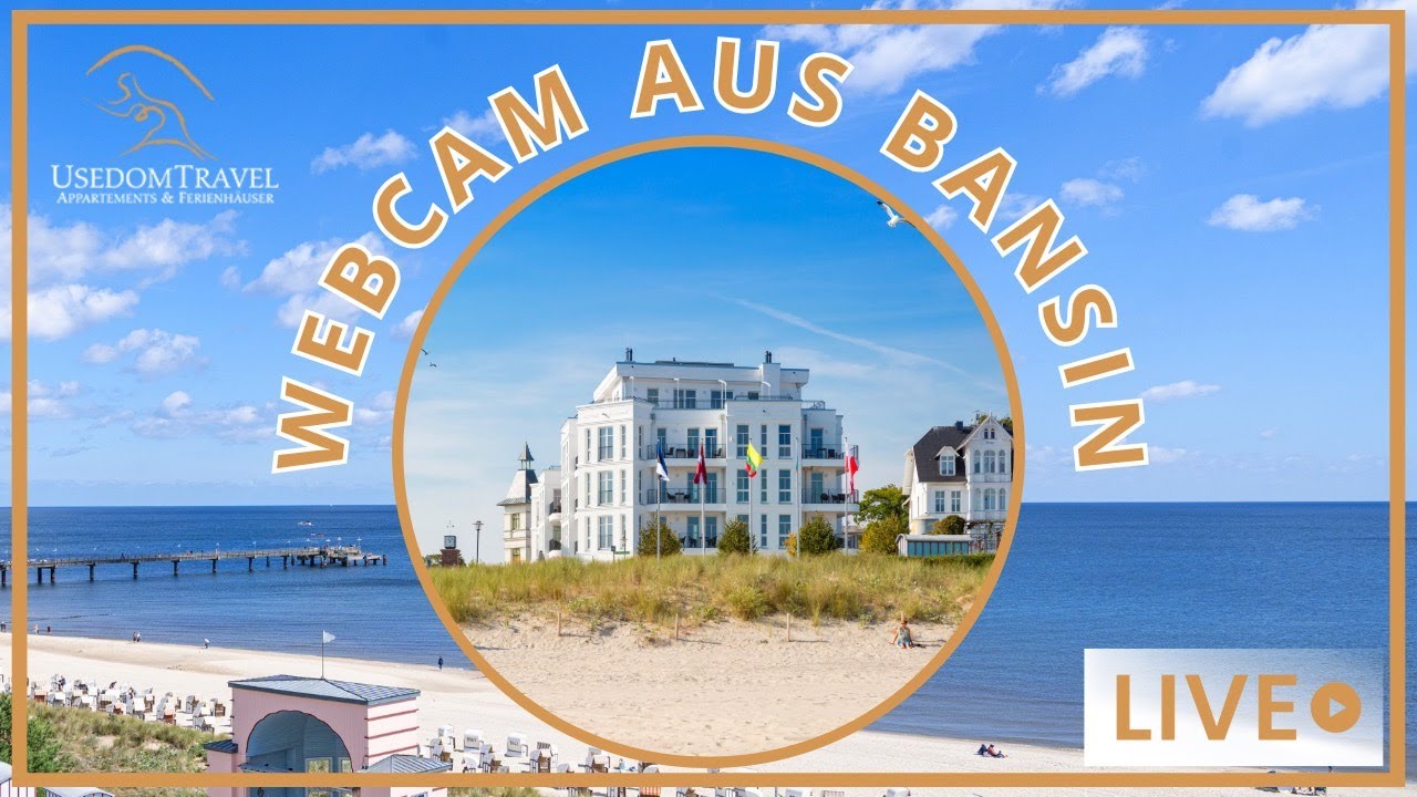 Live-Webcam Ostsee: Blick auf Bansin, historische Seebr&uuml;cke & Strandpromenade &ndash; usedomtravel.de