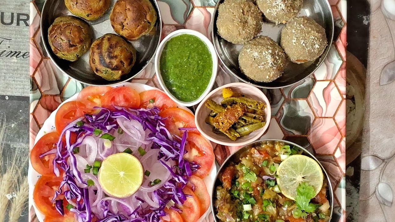 बाजरा बाटी चोखा और बाजरा लड्डू राजस्थान और बिहार का मिलन थाली#thali#bajra#tasty @bestfoodwithanshu