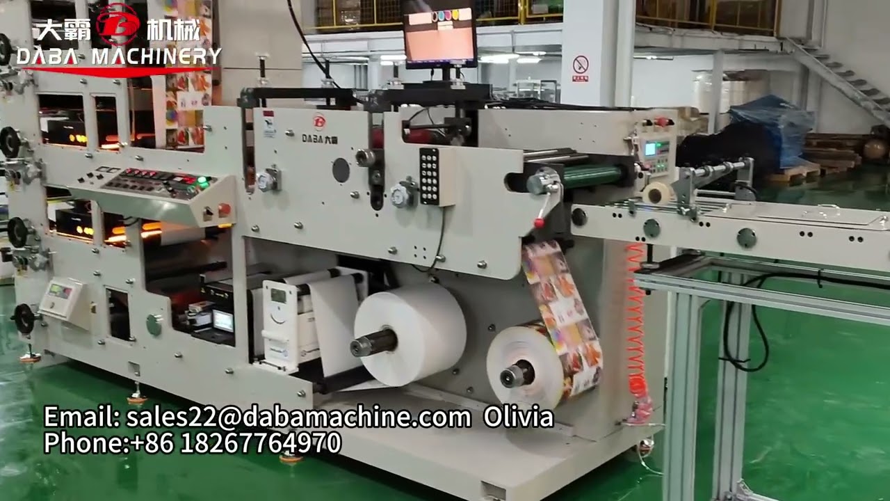 6 Color Flexo Adhesive Label Paper Printing Machine with Cross Sheet Cutting