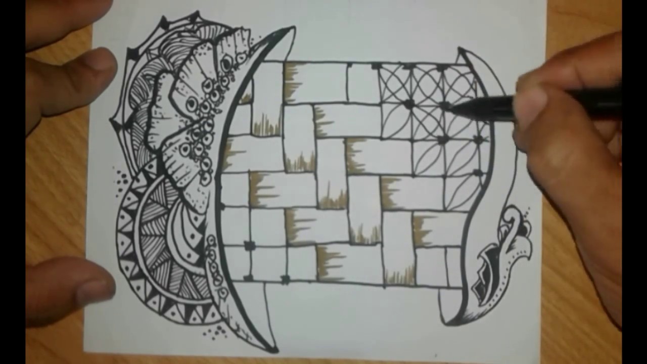 How to Drawing Vignette Tangle Fast and Quick Inspiran