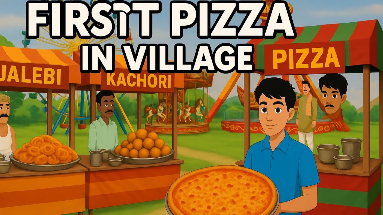 First time pizza in a village || Short hindi story || bedtime stories 
