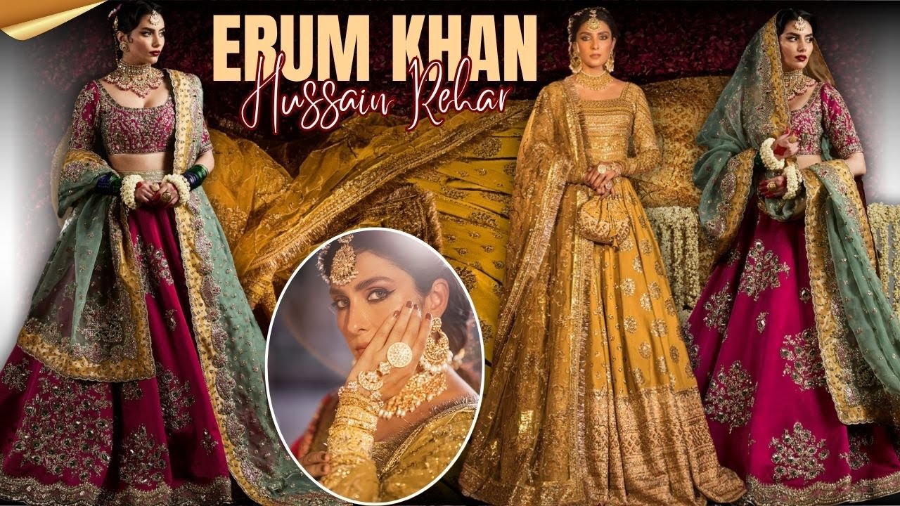 Erum Khan 🔥Bridal Lehnga | Hussain Rehar ♥️| Mehandi Formal Dress | Affordable Price | Designer Maxi