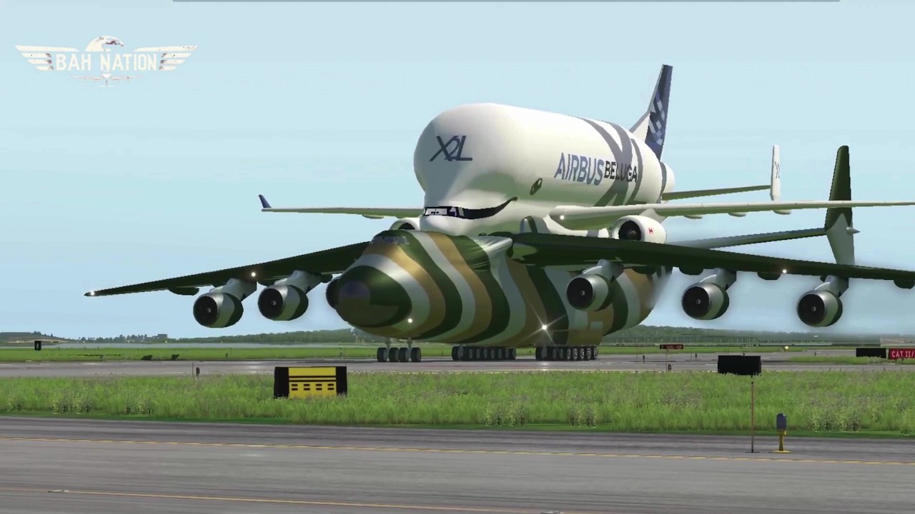 Удивительный грузовой транспорт! Beluga XL на гигантском военном самолете | X-Plane 11